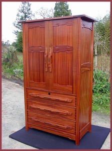 ...(ITEM RETIRED)...Greene & Greene Style Custom  Armoire Dresser or Entertainment Center